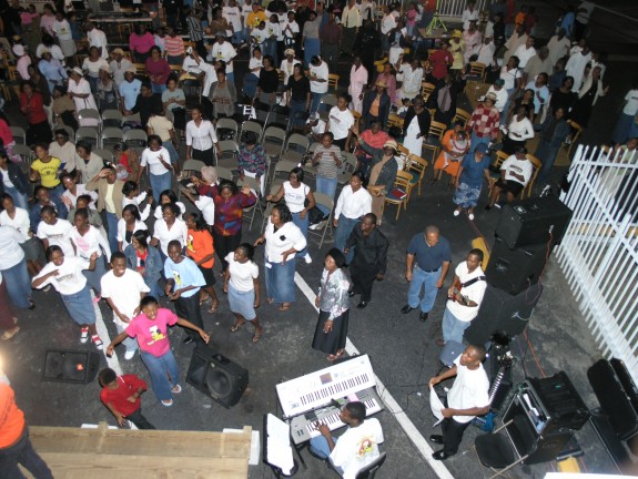 Outdoor service during Youth Empowerment Summit