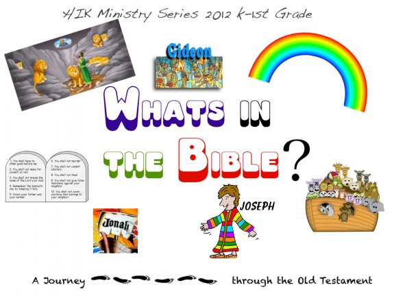 Pre-School through 1st grade students will journey through the Old Testament in the series entitled “What’s In The Bible.”  There will be great activities, games, and crafts that will help them understand Jesus' great big love for them.