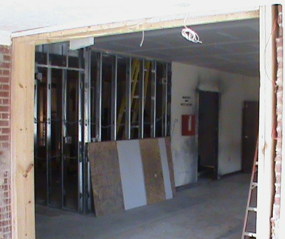 New Foyer, Hallway, classroom, and nursery.